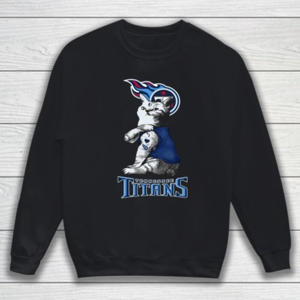 NFL Football My Cat Loves Tennessee Titans Sweatshirt Fan Gift Unisex Apparel